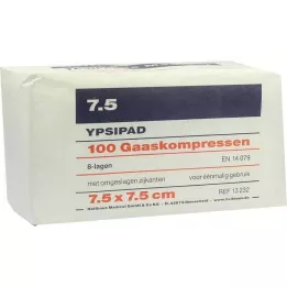 MULLKOMPRESSEN Ypsipad 7,5x7,5 cm niesterylny 8x, 100 szt