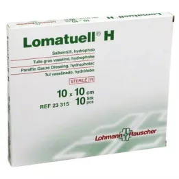 LOMATUELL H Maść tiulowa 10x10 cm sterylna, 10 szt