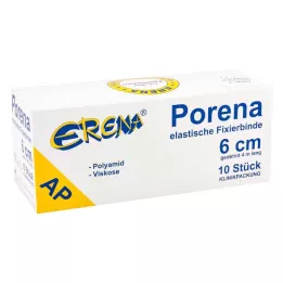 PORENA Elastyczny opatrunek z gazy 6 cm biały bez wiolonczeli, 10 szt