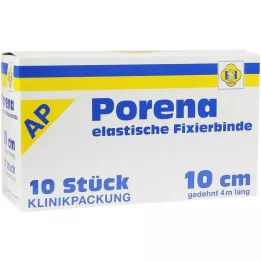 PORENA Bandaż elastyczny z gazy 10 cm, biały, bez wiolonczeli, 10 szt