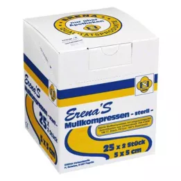 ERENA Kompres z gazy, 5x5 cm, sterylny, 8x25X2 szt