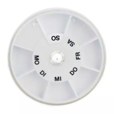 TABLETTENSPENDER Icron 7-komorowy transp.lid okrągły, 1 szt TABLETTENSPENDER Icron 7-komorowy transp.lid okrągły, 1 szt