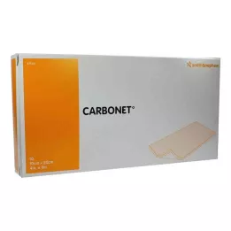 CARBONET 10x20 cm pochłaniający zapachy opatrunek na ranę z węglem aktywnym, 10 szt