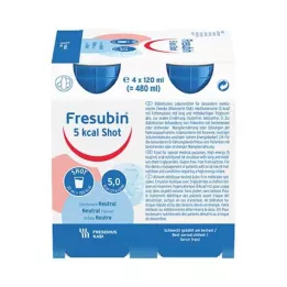 FRESUBIN 5 kcal SHOT Roztwór obojętny, 4 x 120 ml