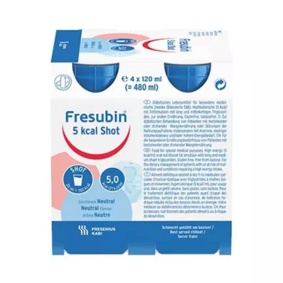 FRESUBIN 5 kcal SHOT Roztwór obojętny, 4 x 120 ml FRESUBIN 5 kcal SHOT Roztwór obojętny, 4 x 120 ml