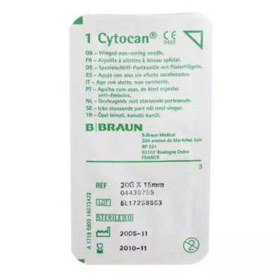 CYTOCAN Kaniula portowa 20 G 15 mm, 1 szt CYTOCAN Kaniula portowa 20 G 15 mm, 1 szt