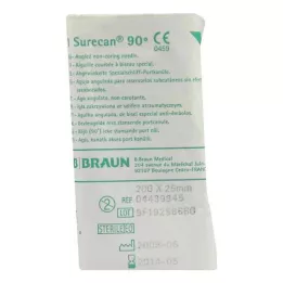 SURECAN Kaniula portowa 20 Gx25 mm kątowa, 1 szt
