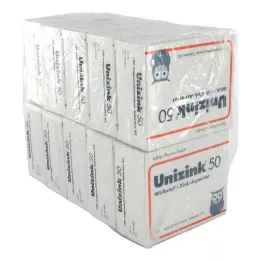 UNIZINK 50 tabletek powlekanych dojelitowo, 10X100 szt