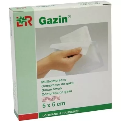 GAZIN Gaza komp.5x5 cm sterylna 8x, 5X2 szt