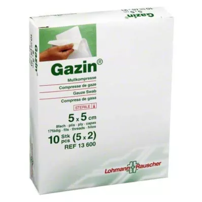 GAZIN Gaza komp.5x5 cm sterylna 8x, 5X2 szt