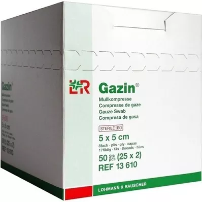 GAZIN Gaza komp.5x5 cm sterylna 8x, 25X2 szt