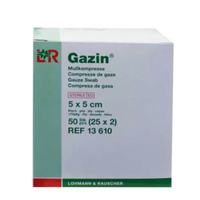 GAZIN Gaza komp.5x5 cm sterylna 8x, 25X2 szt