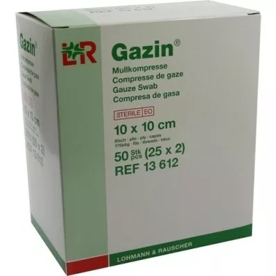 GAZIN Gaza komp.10x10 cm sterylna 8x, 25X2 szt
