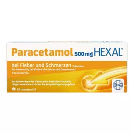PARACETAMOL 500 mg HEXAL na gorączkę i ból Tab, 20 szt