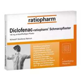 DICLOFENAC-plaster przeciwbólowy ratiopharm, 5 szt