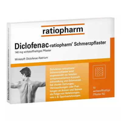 DICLOFENAC-ratiopharm plaster przeciwbólowy, 10 szt