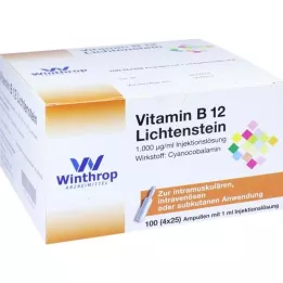 VITAMIN B12 1000 μg Ampułki Lichtenstein, 100 x 1 ml