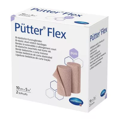 PÜTTER Bandaż Flex Duo 10 cmx5 m, 2 szt PÜTTER Bandaż Flex Duo 10 cmx5 m, 2 szt