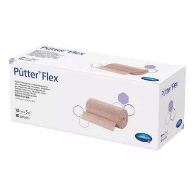 PÜTTER Bandaż elastyczny 10 cmx5 m, 10 szt
