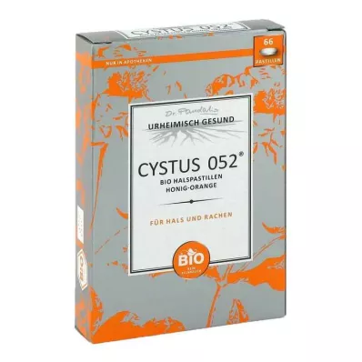CYSTUS 052 Organiczne pastylki na gardło Miód Pomarańcza, 66 szt CYSTUS 052 Organiczne pastylki na gardło Miód Pomarańcza, 66 szt