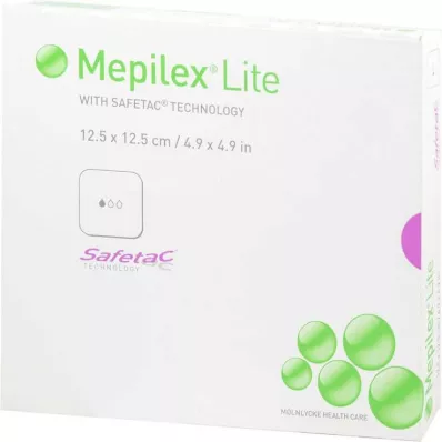 MEPILEX Opatrunek piankowy Lite 12,5x12,5 cm sterylny, 5 szt MEPILEX Opatrunek piankowy Lite 12,5x12,5 cm sterylny, 5 szt