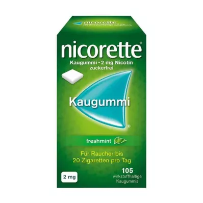 guma do żucia Nicorette o smaku miętowym, 2 mg nikotyny, 105 sztuk guma do żucia Nicorette o smaku miętowym, 2 mg nikotyny, 105 sztuk