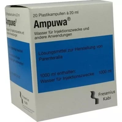 AMPUWA Plastikowe ampułki do wstrzykiwań/infuzji, 20 x 20 ml