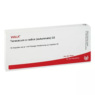 TARAXACUM E Rad.autumnale D 3 ampułki, 10 x 1 ml