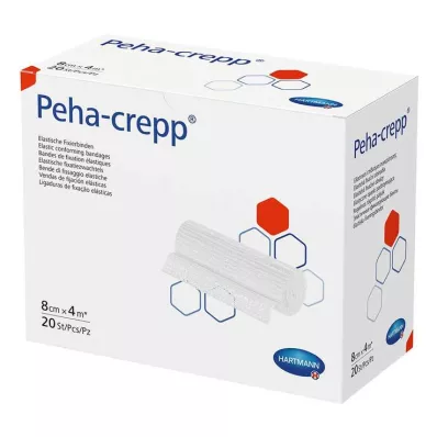 PEHA CREPP Bandaż mocujący 8 cmx4 m, 20 szt PEHA CREPP Bandaż mocujący 8 cmx4 m, 20 szt