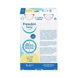 FRESUBIN ENERGY DRINK Butelka do napojów waniliowych, 4 x 200 ml