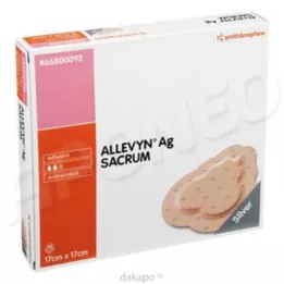 ALLEVYN Opatrunek na ranę Ag Sacrum 17x17 cm, 10 szt