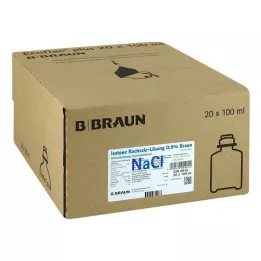 ISOTONE Roztwór soli fizjologicznej 0,9% Braun Ecoflac Plus, 20 x 100 ml