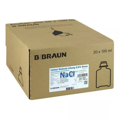 Roztwór soli fizjologicznej 0,9% Ecoflac Plus, 20X100 ml Roztwór soli fizjologicznej 0,9% Ecoflac Plus, 20X100 ml