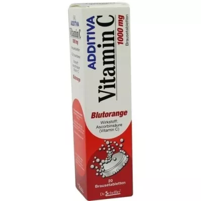 ADDITIVA Tabletki musujące z witaminą C Blood Orange, 20 szt