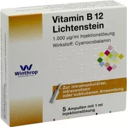 VITAMIN B12 1000 μg Ampułki Lichtenstein, 5 x 1 ml