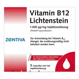 VITAMIN B12 1000 μg Ampułki Lichtenstein, 5 x 1 ml