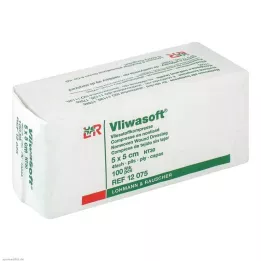 VLIWASOFT Kompresy włókninowe 5x5 cm niesterylne 4l, 100 szt