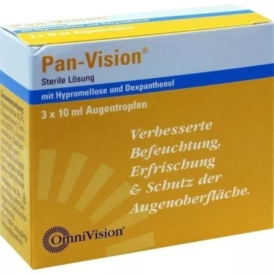 PAN-VISION Krople do oczu, 3 x 10 ml