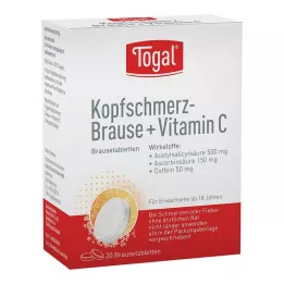 TOGAL Tabletki musujące na ból głowy + Vit.C, 20 szt