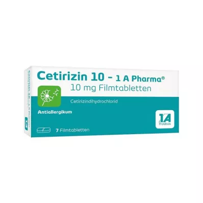 CETIRIZIN 10-1A Tabletki powlekane Pharma, 7 szt CETIRIZIN 10-1A Tabletki powlekane Pharma, 7 szt