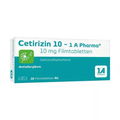 CETIRIZIN 10-1A Pharma tabletki powlekane, 20 szt CETIRIZIN 10-1A Pharma tabletki powlekane, 20 szt