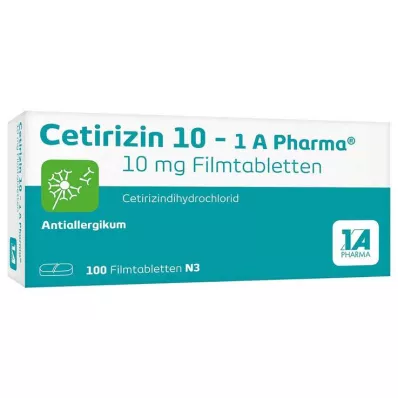 CETIRIZIN 10-1A Pharma tabletki powlekane, 100 szt CETIRIZIN 10-1A Pharma tabletki powlekane, 100 szt