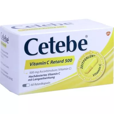 CETEBE Witamina C kapsułki o powolnym uwalnianiu 500 mg, 60 szt