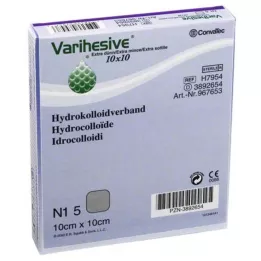 VARIHESIVE bardzo cienki 10x10 cm HKV hydroaktywny, 5 szt