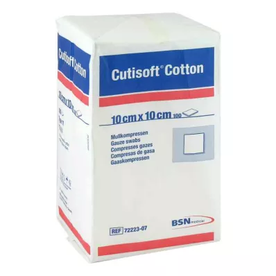 CUTISOFT Kompres bawełniany 10x10 cm unster.12x, 100 szt