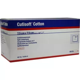CUTISOFT Kompres bawełniany 7,5x7,5 cm sterylny, 50X2 szt