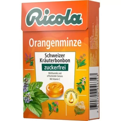 RICOLA o.Z.Box Cukierki pomarańczowo-miętowe, 50 g