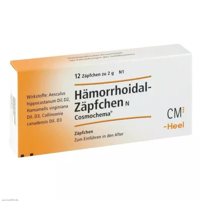 HÄMORRHOIDAL Czopki N Cosmochema, 12 szt