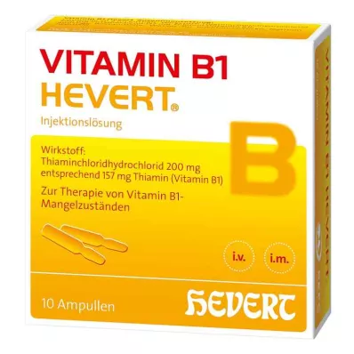 VITAMIN B1 HEVERT ampułki, 10 szt VITAMIN B1 HEVERT ampułki, 10 szt