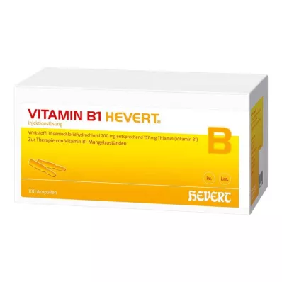VITAMIN B1 HEVERT ampułki, 100 szt VITAMIN B1 HEVERT ampułki, 100 szt